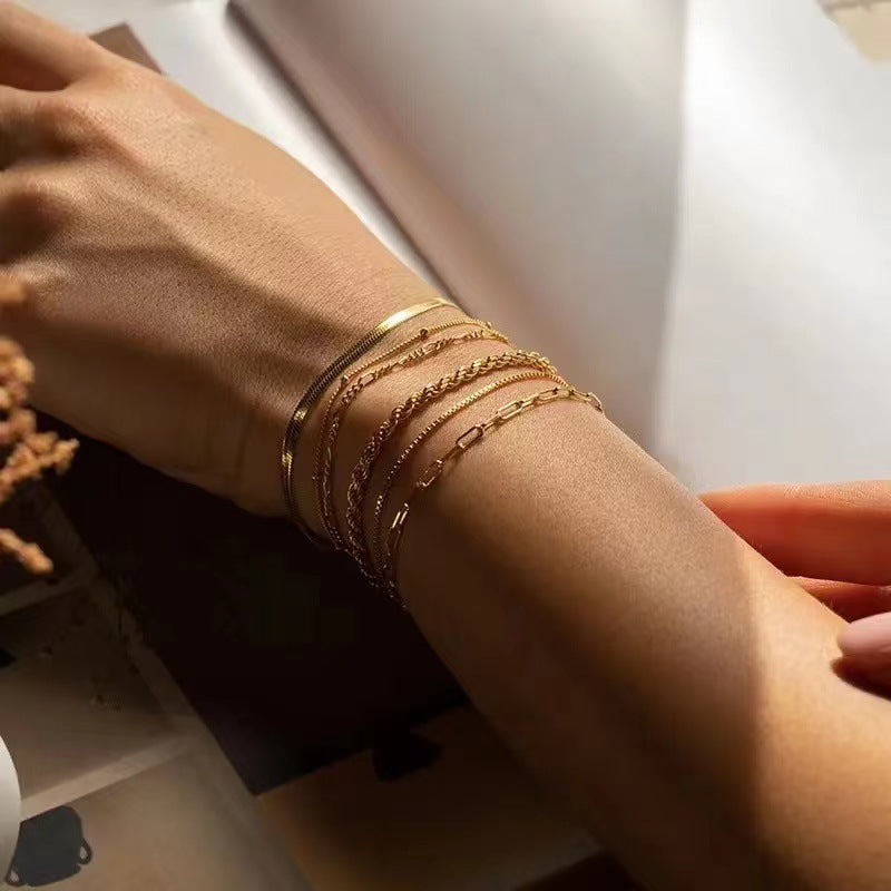 Mix & Match Bloom Gold Bracelets - Tarnish-Free Gold Bracelet – Non-Fading Everyday Luxury image 1