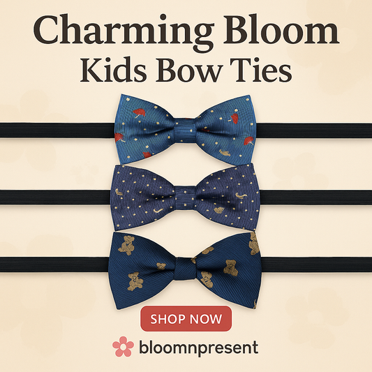 Charming Bloom Kids Bow Ties – Teddy, Dot & Umbrella image 0