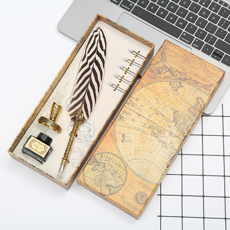 Vintage Bloom Quill Writing Set – Calligraphy Gift image 2