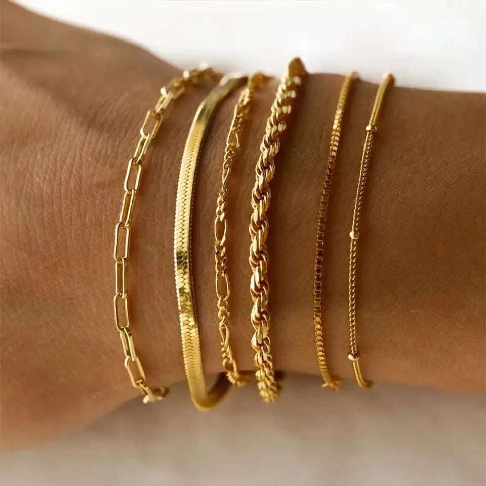 Mix & Match Bloom Gold Bracelets - Tarnish-Free Gold Bracelet – Non-Fading Everyday Luxury image 0