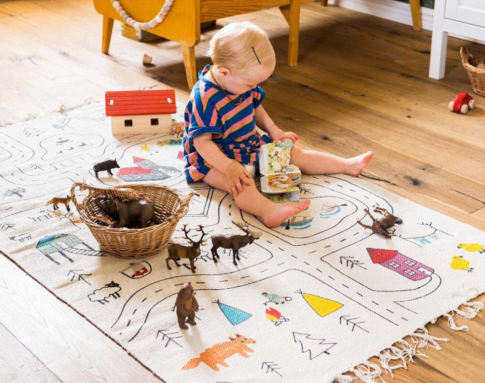 Boho Bloom Play Mat – Soft Canvas Rug image 2