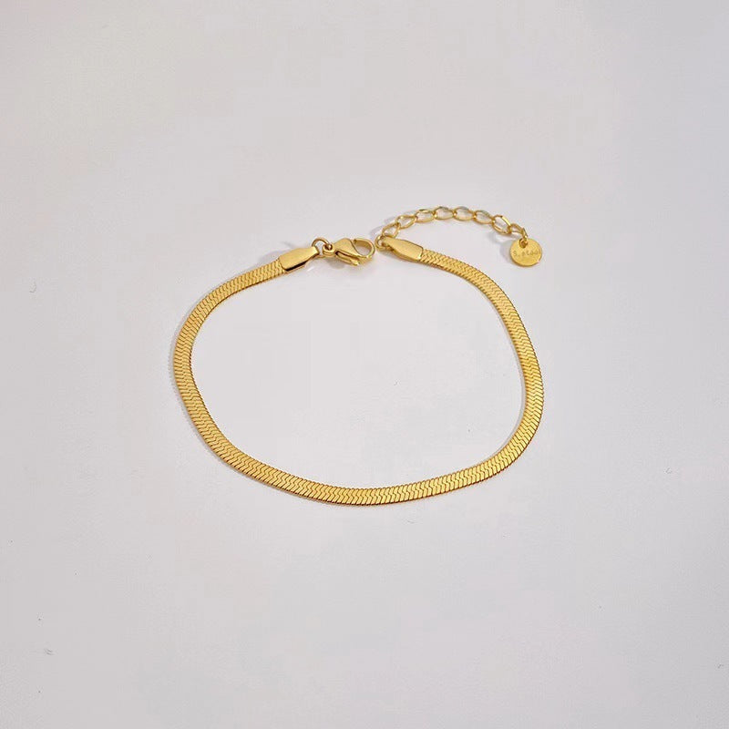 Mix & Match Bloom Gold Bracelets - Tarnish-Free Gold Bracelet – Non-Fading Everyday Luxury - Blade Bracelet image