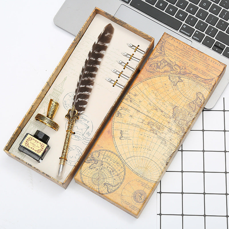 Vintage Bloom Quill Writing Set – Calligraphy Gift image 1